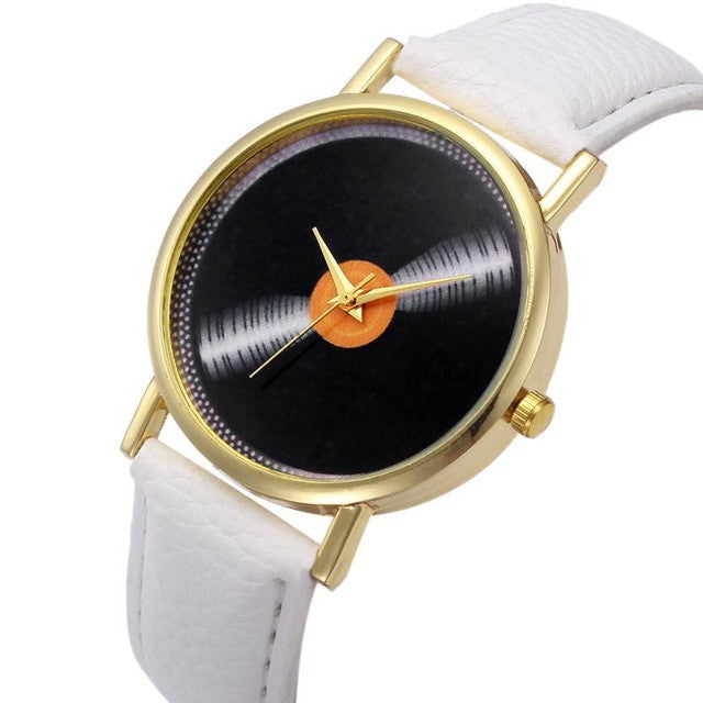 2016 New Fashion watches women Women Faux Leather Analog Quartz Wrist Watch  relojes mujer woman watch dames horloges #719
