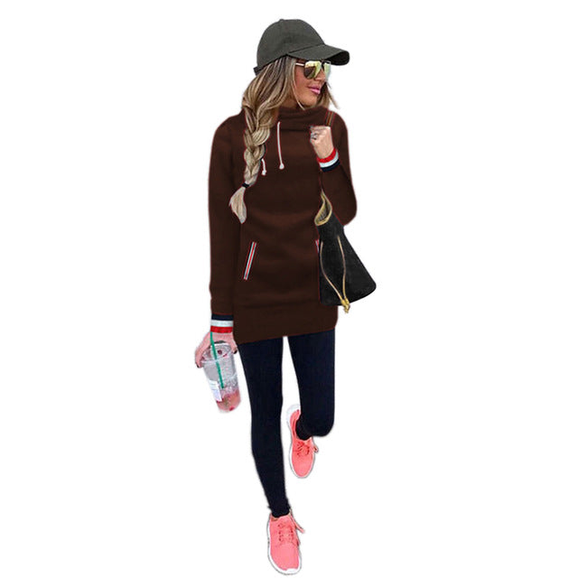 2018 New Autumn Winter Women Long Sleeve Sweatshirt Pockets Velvet Hoodies Plus Size Casual Pullover Mujer Solid Tops Jumper